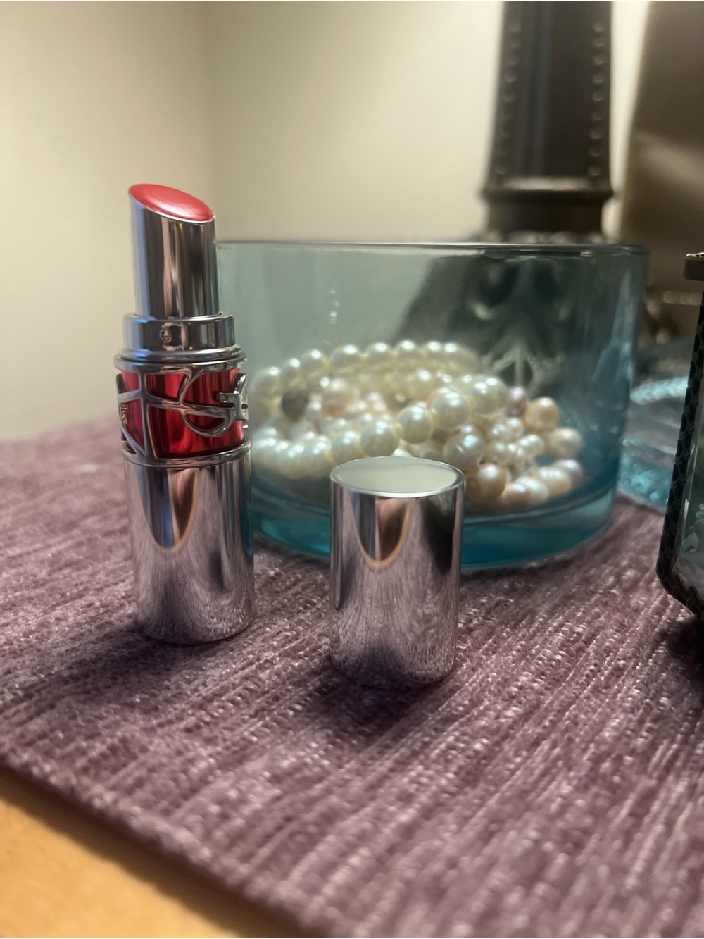 Yves Saint Laurent Rouge Volupté Candy Glaze Double Care Balm - Red Thrill - Picture 1 of 10